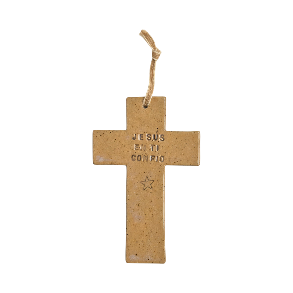 Cruz de cerámica gres