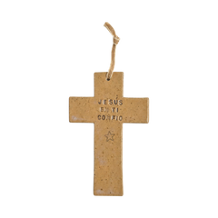 Cruz de cerámica gres