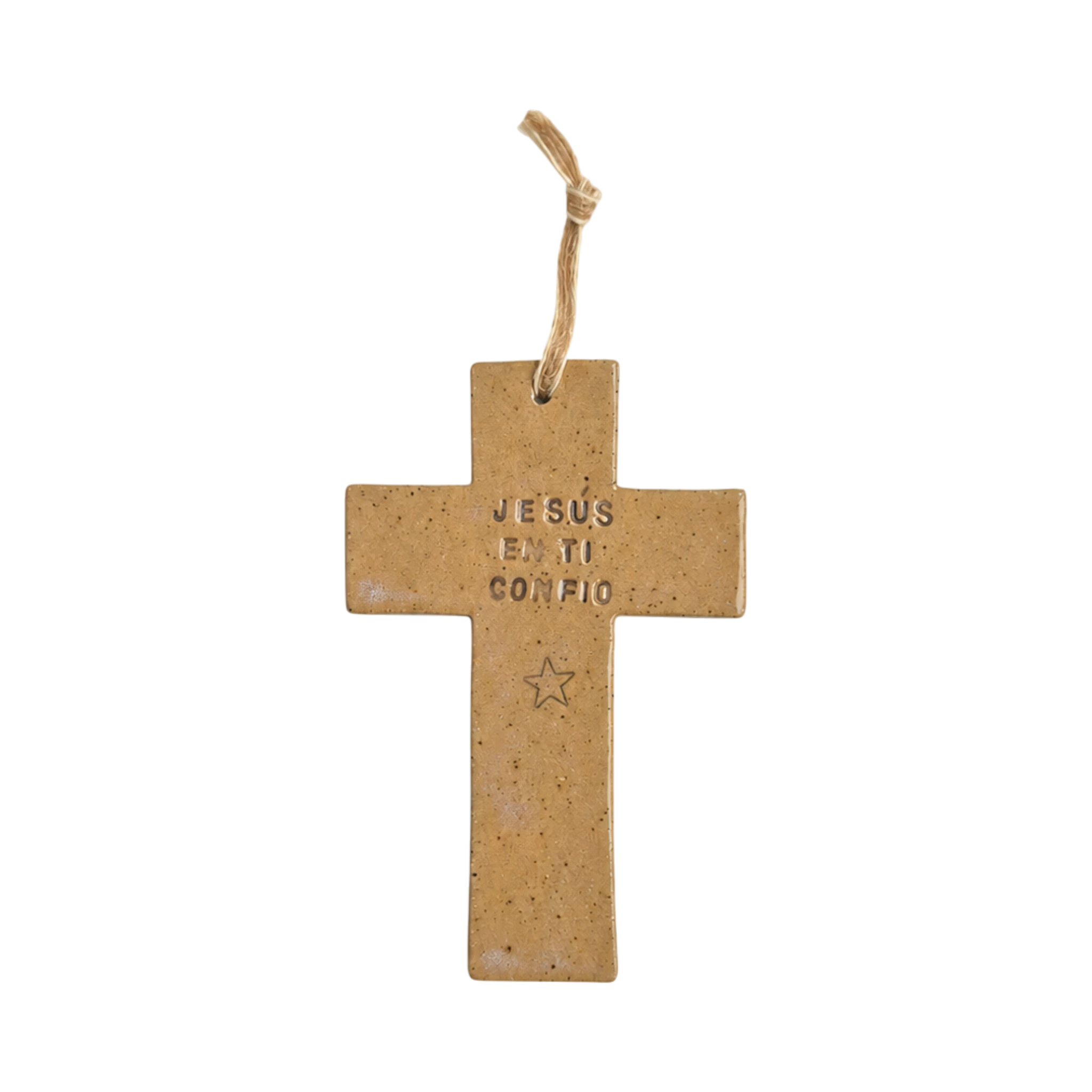 Cruz de cerámica gres